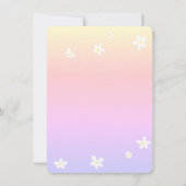 Spring Rainbow White Daisies Girl Birthday Party Kaart (Achterkant)