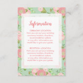 Spring Ranunculus Bloemen Bruiloft Informatie Kaar Informatiekaartje (Voorkant)