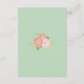 Spring Ranunculus Bloemen Bruiloft Informatie Kaar Informatiekaartje (Achterkant)