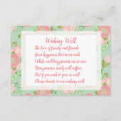 Spring Ranunculus Mint Bruiloft Wishing Well Kaart (Voorkant)