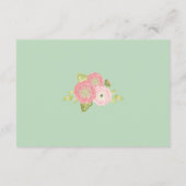 Spring Ranunculus Mint Bruiloft Wishing Well Kaart (Achterkant)