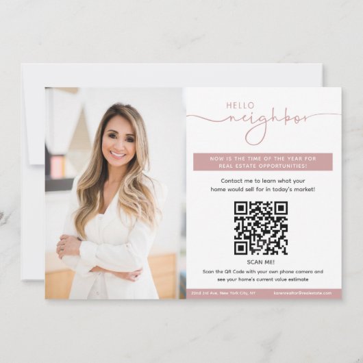 Spring Real Estate Marketing Briefkaart (Achterkant)