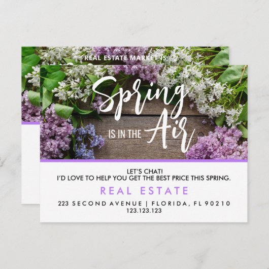 Spring Real Estate Marketing Briefkaart | Aangepas (Voorkant / Achterkant)