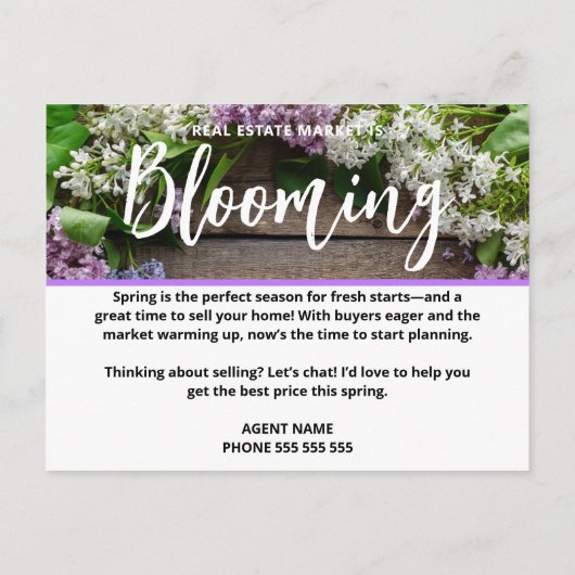 Spring Real Estate Marketing Briefkaart | Aangepas (Achterkant)