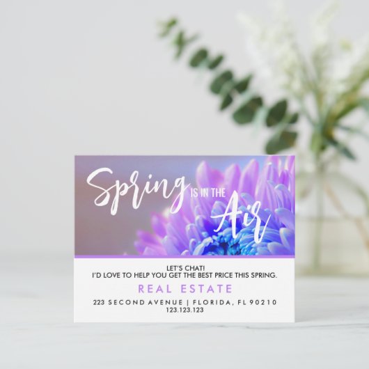 Spring Real Estate Marketing Briefkaart | Aangepas (Staand voorkant)