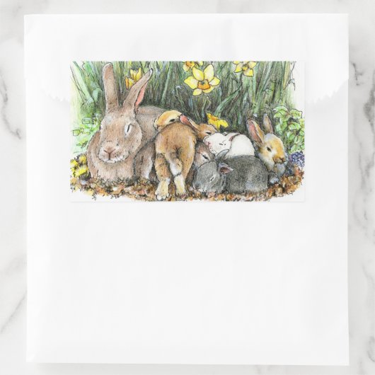 SPRING RECHTHOEKIGE STICKER (Tas)