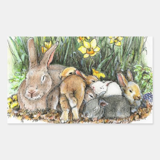 SPRING RECHTHOEKIGE STICKER (Voorkant)