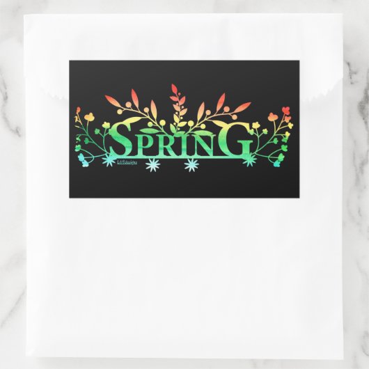 SPRING RECHTHOEKIGE STICKER (Tas)
