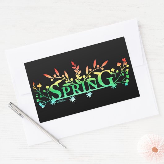 SPRING RECHTHOEKIGE STICKER (Envelop)