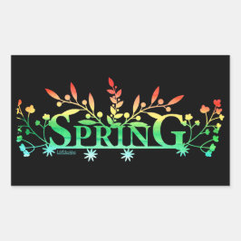 SPRING RECHTHOEKIGE STICKER