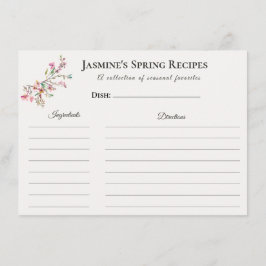 Spring Recipe Card Floral Seasonal Kitchen  Aankondiging