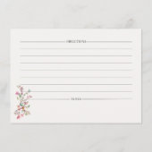 Spring Recipe Card Floral Seasonal Kitchen  Aankondiging (Achterkant)