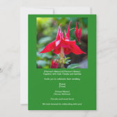 Spring Red Columbine Native Flower on Green Kaart (Voorkant)
