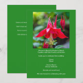 Spring Red Columbine Native Flower on Green Kaart (Voorkant / Achterkant)