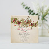  Spring Red Roses Music Vrijgezellenfeest Kaart (Staand voorkant)