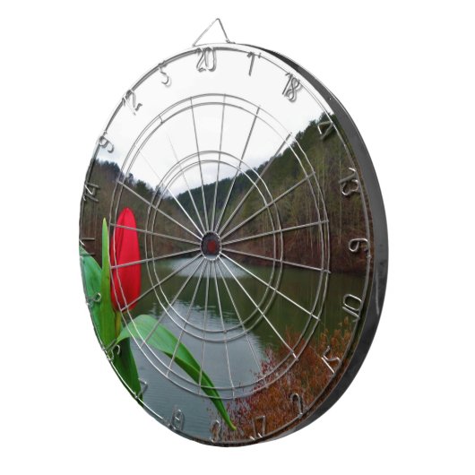 Spring Red Tulip at Lake Arrowhead Dartbord (Voorkant Rechts)