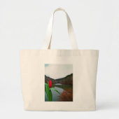 Spring Red Tulip at Lake Arrowhead Grote Tote Bag (Voorkant)