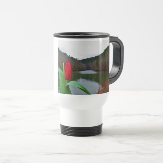 Spring Red Tulip at Lake Arrowhead Reisbeker (Voorkant rechts)