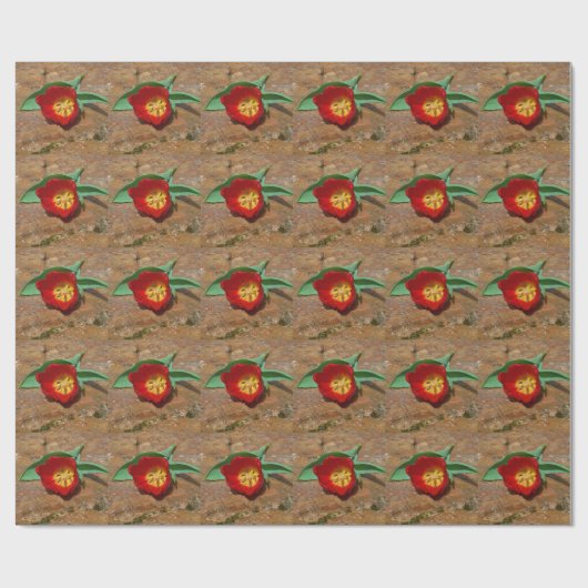 Spring Red Tulip Cadeaupapier (Vlak)