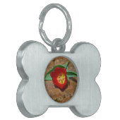 Spring Red Tulip Huisdieren Naamplaatje (Voorkant Links)