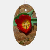 Spring Red Tulip Keramisch Ornament (Rechts)