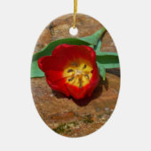 Spring Red Tulip Keramisch Ornament (Voorkant)