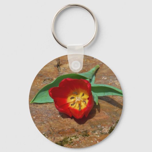 Spring Red Tulip Sleutelhanger (Voorkant)