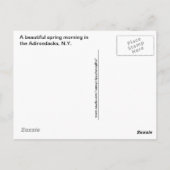 Spring Reflections in the Adirondacks, N.Y. Briefkaart (Achterkant)