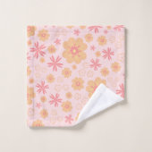 Spring Retro Flowers Pattern Bath Towel Set Bad Handdoek (Wasdoekje)