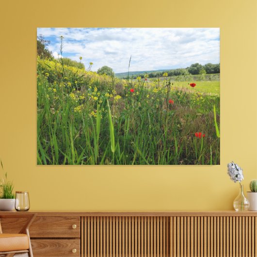 Spring riverside fotografie canvas afdruk (Insitu (Woonkamer))