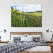 Spring riverside fotografie canvas afdruk (Insitu (Slaapkamer))