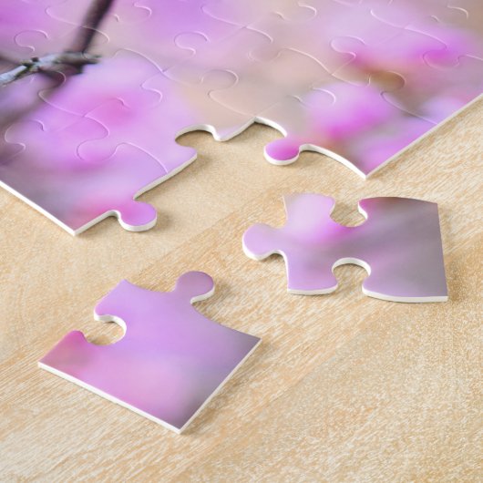 Spring Robin Bird Blossom Legpuzzel (Zijkant)