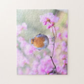 Spring Robin Bird Blossom Legpuzzel (Verticaal)