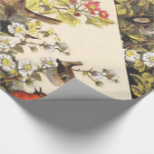Spring Robin Birds Red Birding Cadeaupapier (Hoek)