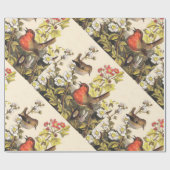 Spring Robin Birds Red Birding Cadeaupapier (Vlak)