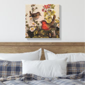 Spring Robin Birds Red Birding Canvas Afdruk (Insitu (Slaapkamer))