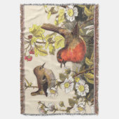 Spring Robin Birds Red Birding Deken (Voorkant Verticaal)