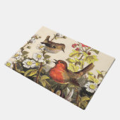 Spring Robin Birds Red Birding Deurmat (Schuin)