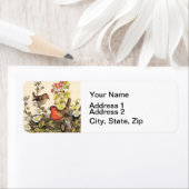 Spring Robin Birds Red Birding Etiket (Insitu)