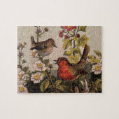 Spring Robin Birds Red Birding Legpuzzel (Horizontaal)