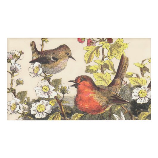 Spring Robin Birds Red Birding Naambadge (Voorkant)