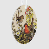 Spring Robin Birds Red Birding Ornament (voorkant)