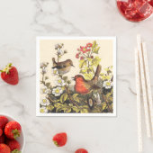 Spring Robin Birds Red Birding Servetten (Insitu)