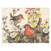 Spring Robin Birds Red Birding Tafelkleed (Voorkant (Horizontaal))