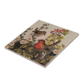 Spring Robin Birds Red Birding Tegeltje (Zijkant)