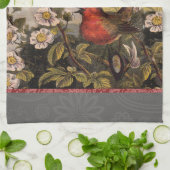 Spring Robin Birds Red Birding Theedoek (Gevouwen)