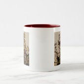 Spring Robin Birds Red Birding Tweekleurige Koffiemok (Center)