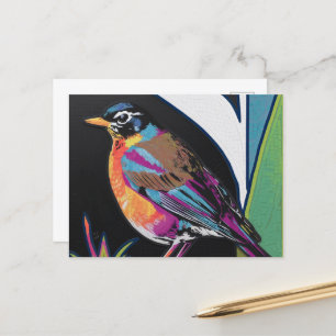 Spring Robin Collage Briefkaart