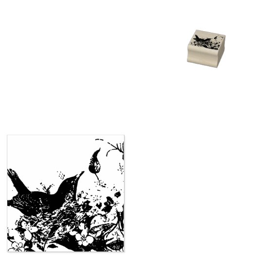 Spring Robin Rubberstempel (Gestempeld)