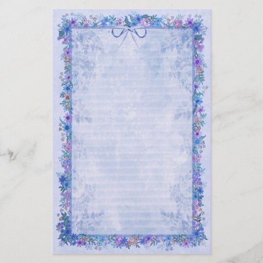 Spring Romance - Blauw Briefpapier (Voorkant)